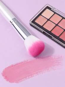 1pc Precise & Practical Blush Brush, Powder Brush, Contour Brush, Setting Brush - Evenly Applies Powder, Natural Finish, Suitable For Daily Makeup - White - View 6