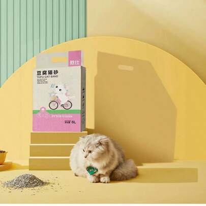 4lbs Deodorizing & Dust-Free Activated Carbon Apple Scented Tofu Cat Litter, Available In 2 Scents