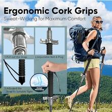 Straight-Grip Aluminium Alloy Outdoor Walking Stick, Telescopic Travel Walking Stick, Hiking Stick And Mountaineering Walking Stick - 26吋可伸縮 - 查看 5