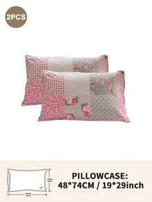 1pc/2pcs/4pcs Floral Print Pillowcase, Breathable Soft Comfortable, Envelope Closure Suitable For Bedroom Sofa Home Decor, Retro Style Bedroom Living Room Home Decor, Pillow Insert Not Included, Suitable For All Seasons - Multicolor - View 15