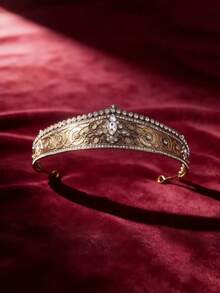 Men's Retro Crystal Crown, Crystal Wedding Crown Headpiece, Suitable For Balls, Birthday Parties, Renaissance Costumes - Multicolor - View 5