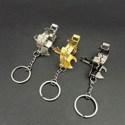 Fashionable Creative Funny Metal Mini Mousetrap Keychain, Can Be Used As Bottle Opener, Daily Stress Relief, Backpack Pendant, 2025 Car Key Chain Pendant, Unique Rat Trap Craft, Great For Christmas, Father's Day, Valentine's Day, Birthday, Holiday Gifts