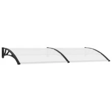 vidaXL 240x75 cm PC Vordach schwarz und transparent - A - Voir 2