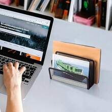 金属メッシュフォルダーホルダー、メールオーガナイザー、デスク用レターホルダー、3つの垂直直立コンパートメント、2パック - XJG-B-1 - チェックする 4