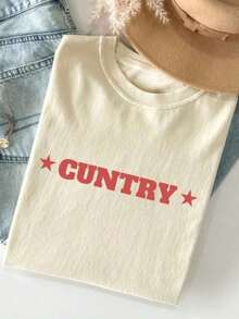 100% Cotton Cuntry Shirt, Country Shirt, Country, Western Shirt, Women's Rodeo Shirt, Cowgirl Shirt, Country Concert Music Festival - 白色 - 查看 14
