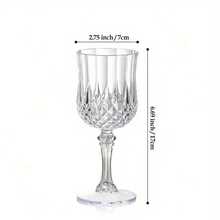 10pcs Reusable Transparent Stemware, Highly Transparent Stemware, Diamond-Shaped Design, Suitable For Holidays, Weddings, Festivals, Various Large Events, Party Drinkware, High-End Drinkware, Easy To Clean - Clear - View 9