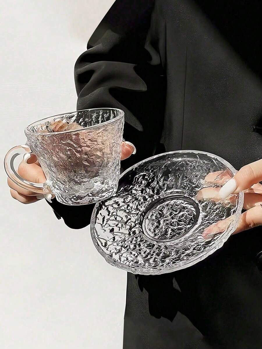 1件套ins风冰川图案咖啡杯碟套装，法式奢华下午茶杯碟套装，小众花卉茶杯碟套装 - 彩色 - 查看 1