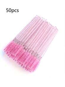 200支/包、100支/包、50支/包、10支/包一次性睫毛膏刷、双头眼影刷、睫毛提拉刷、眉毛修饰化妆刷，10厘米长，眉刷，眼影刷，螺旋刷，赠品 - 粉色 - 查看 13