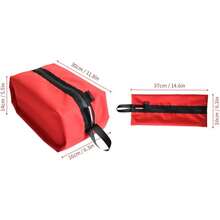 Bolsa de Viaje para Zapatos para Hombres y Mujeres Organizador de Almacenamiento de Zapatos Resistente al Agua con Cierre de Cremallera - Negro - Ver 6