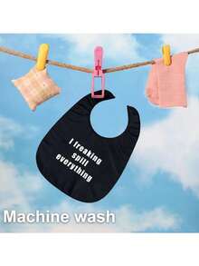 1件个性化趣味成人围兜，可重复使用且可水洗，适合家庭用餐、户外烧烤和节日庆祝活动。防污成人餐具，非常适合食量大的人、美食爱好者，也是独特的礼物之选。 - 多款式 - 查看 8