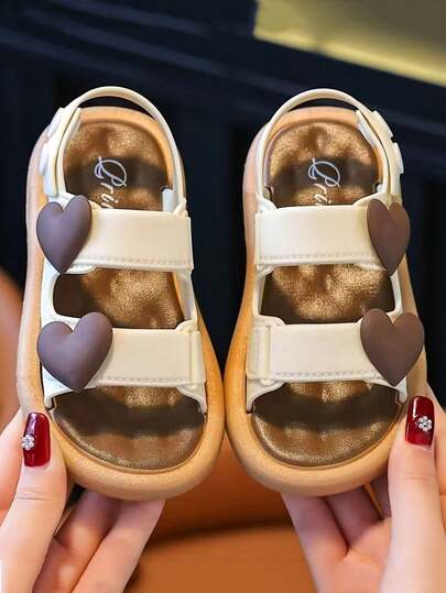 女童新款凉鞋，幼儿/小童/大童可转换拖鞋，休闲沙滩鞋，柔软防滑