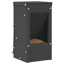 vidaXL Kaninchenfütterer Schwarz 12,5 X 12,5 X 25 Cm - 1L - Übersicht 3