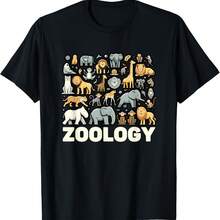 Camiseta para amantes de los animales de la colección Zoology Wild - Negro - Ver 1