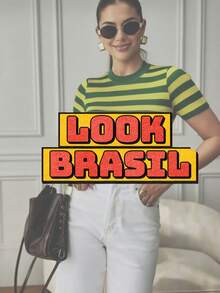 Women's Brazil Look Copa Blouse In Premium Modal - 綠色和黃色 - 查看 5