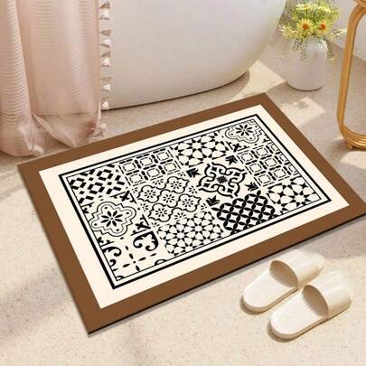 Bathroom Mat Absorbent  Modern Simple Non Slip Diatom Mud Quick Drying High Qualit Home Oil Proof Kitchen Bath Mat