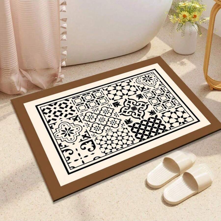 Bathroom Mat Absorbent  Modern Simple Non Slip Diatom Mud Quick Drying High Qualit Home Oil Proof Kitchen Bath Mat - 1PC - View 1