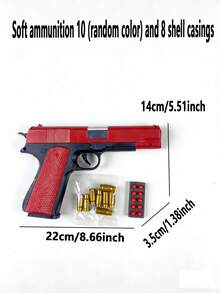 1pc Super Popular 3 Styles Of Toy Handguns, Toy Guns, Indoor/Outdoor Combat Toy Guns, Simulated Soft Bullet Guns, CS Combat Prop Toys, Soft Bullet Loading And Ejection Toy Guns, Suitable For Teenagers, Gifts For Men, Birthdays, Christmas - Multicolor - View 15