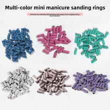 60 st 4 Grits med mini-dorn nagelkonst 3 mm mini-slipsandsringsband set elektrisk slipmaskin nagelsliphuvud nagel - Multifärgad - Visa 2