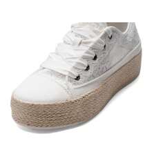 Skechers Women's Casual Shoes BOBS SESAME Series Women's Breathable Lace Canvas Shoes, Minimalist Comfortable Daily Casual Shoes 114008-OFWT - Milky - View 7