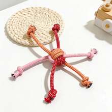 Durable And Chewable Interactive Rope Toy Designed For Dogs - Vibrant Chewable Rope With Green And Orange Tassels, Great For Outdoor Activities And Dental Care, Also An Excellent New Year Gift For Your Dog - Multicolor - View 10