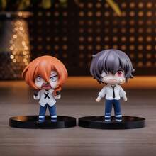 Mô hình nhân vật hoạt hình chibi Dazai Nakahara trong Bungo Stray Dogs (BSD), tượng trang trí bàn làm việc, quà tặng nhỏ sưu tầm cho Halloween, Giáng sinh, Ngày Valentine. - Nhiều màu - Xem 4
