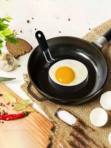 1个鸡蛋圈，鸡蛋模具，圆形煮蛋器，硅胶手柄煎蛋圈，烤盘煮蛋圈，不粘鸡蛋圈模具 - 彩色 - 查看 7