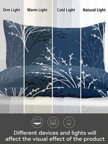 1 pièce/2 pièces/4 pièces Taie d'oreiller à motif floral en polyester (insert de coussin non inclus), douce et confortable, convient pour toutes les saisons - Multicolore - Voir 8
