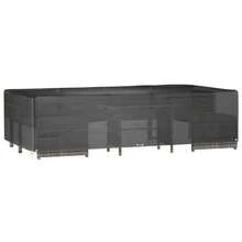 vidaXL Gartenmöbel-Abdeckung 12 Ösen 315x160x75 cm rechteckig - nero - Visualizzare 2