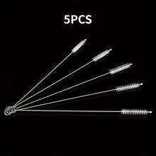 1/5pcs, Straw Cleaning Brush, Straw Brush, Tube Cleaning Brush, Long Brush For Straws, Water Bottle, Crevice, Multipurpose Kitchen Cleaning Brush, Cleaning Supplies - A - View 6