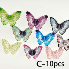 亚克力蝴蝶孔DIY配件材料，服装装饰，艺术工艺用品，手工艺品，房间装饰，手工饰品，手机壳装饰，钥匙扣，包包挂件 - 混色 - 查看 18