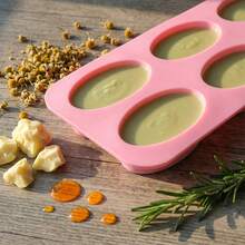 3pcs 6-Cavity Oval Silicone Soap Mold DIY Classic Handmade Silicone Mold For Bath Bombs, Craft Soap Making Supplies - 3 Pieces Of Rice Noodles - View 8