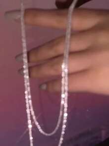 2pcs Elegant Sparkling Chain Necklaces, Luxury Bridal Wedding Jewelry, Silver Plated Copper, Perfect For Parties & Daily Wear, Ideal Valentine'S Day Gift, Versatile Necklace | Elegant Necklace | Delicate Desig - 銀色 - 查看 7