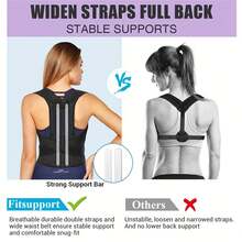 Unisex Adjustable Back Corrector, Shoulder Corrector, Full Back Support, Relieve Upper And Lower Back Pain - Scoliosis, Improve Back Posture And Provide Lumbar Support.Unisex Back Brace Posture Corrector, Shoulder Corrector, Adjustable Full Back Support, Relieves Upper And Lower Back Pain - Scoliosis, Improves Back Posture And Provides Lumbar Support - Black - View 9