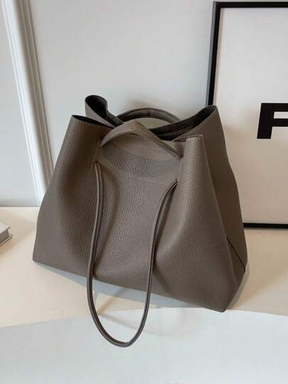 1 pièce Sac fourre-tout vintage grande capacité, sac à bandoulière convertible, sac à main coquillage polyvalent pour navetteur, sac femme décontracté de haute qualité avec sangle réglable