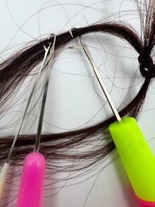 3pcs Professional Hair Extension Connector Kit, Reusable Hair Extension Tools, Plastic Handle Latch Hook Needle, Sealing Hair Latch Hook 1.5mm/3.5mm/5mm - Dreadlock Hair Extension Crochet Hook - View 4