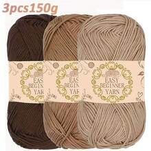 3pcs/Set 150g High-Quality Patterned Acrylic Yarn, 50g Per Piece - Soft & Durable, Suitable For DIY Knitting And Crocheting Projects, Such As Scarves, Hats, Gloves, Blankets, Handicrafts - Floral Yarn - View 14