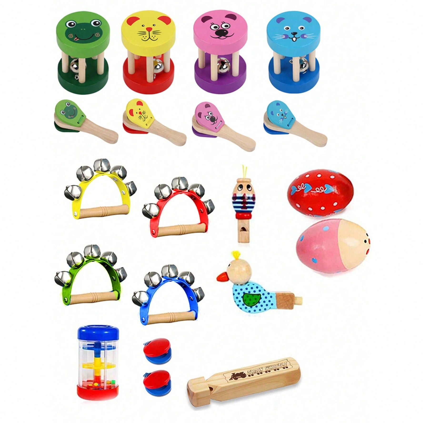 Collezione di strumenti Orff per lo sviluppo delle abilità motorie fini, strumento educativo Montessori