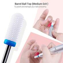 1pc Ceramic Nail Drill Bit Replacement Head, Nail Polish Remover, Buffing Head, Manicure Tool - Multicolor - View 8