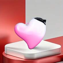 ACompatible For All Devices Heart-Shaped Lighter - Pink To White Gradient Cute Romantic Gift With Windproof Adjustable Flame, Compact & Durable Plastic Refillable (Fuel Not Included) - Love Gift For, Joke Novelty Lighter For / - 粉紅色心型打火機 - 查看 5