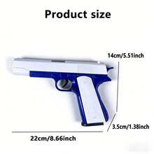 Pistola de juguete con expulsión manual de casquillos para adolescentes, 10 balas blandas, 8 casquillos, proporciona aprendizaje de juego de tiro para adolescentes, diseño de pistola, regalo de cumpleaños (Este producto tiene dos opciones: con texto y sin texto, entrega aleatoria, algunos colores de accesorios se entregan al azar, y puede haber errores en la medición del tamaño manual) - Multicolor - Ver 11