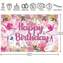 1 لافتة لحفلة عيد ميلاد بموضوع الأميرة، خلفية وردية بزهور بالية، موضوع رقص البالية، لوازم طاولة كعكة عيد الميلاد، ديكور الغرفة، مناسب للربيع والصيف والخريف والشتاء، متعدد الأحجام والوظائف، قماش خلفية للحفلات، للديكور الداخلي والخارجي، استوديو التصوير، ديكور الحديقة، ديكور الحفلات وكشك الهاتف. - متعدد الألوان - مشاهدة 6