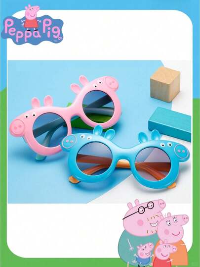  1pc Peppa Pig Cartoon Party Glasses, Suitable For Birthday Party, Halloween And Christmas Decoration, Perfect Gift For Friends, Party Atmosphere Decoration, Perfect Party Decoration, Home Decor, Perfect Room Decoration, Christmas Gift, Valentine's Day, Ideal Birthday Celebration Gift For Friends, Souvenir, Women's Souvenir, Cute Aesthetics, Valentine's Day, Gift, Decoration, Home Decor, Valentine's Day Gift