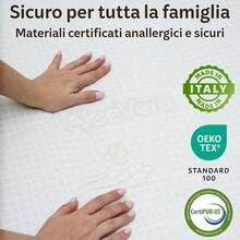 Matrimonial Mat 160x190 In Memory And Waterfoam | Viola 20 Cm | Ortopedico, Ergonomico, Anallergico E Antiacaro, Antibatterico | Semi Rigid | Aloe Vera Fabric | Made In Italy - 80x190 - Xem 6