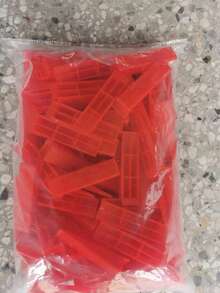 100个/包瓷砖找平系统，白色底座，1.5厘米/0.591英寸、2厘米/0.787英寸、2.5厘米/0.984英寸垫片，7.5厘米/2.95英寸红色塑料夹，采用全新PP材质，不会损坏瓷砖，瓷砖找平垫片 - 7.5cm紅色插片 - 查看 12