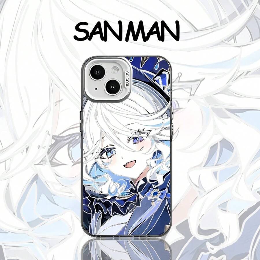 [En stock] Funda para teléfono Funita Apple 15 Pro, funda plateada de cobertura completa creativa, funda protectora original para 12/13/14, nueva funda protectora para Oppo - Plateado - Ver 1