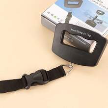 1个110磅/50公斤数字手持行李挂秤，便携式电子秤，带背光液晶显示屏，旅行必备，圣诞节/感恩节/新年礼物 - 黑色 - 查看 12