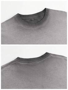 Men's Grand Canyon National Park Pattern T-Shirt -100% Cotton, Short Sleeved, Round Neck, Summer Casual Outdoor Clothing, Machine Washable  Christmas Gifts For Men Mens Gifts - 髒洗灰色 - 查看 3