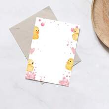 Editable Duck Birthday Party Invitation Card - Duck Party Invitation, Girls Birthday Invitation, Kids Birthday Invitation, Yellow, Pink - A - View 6