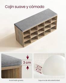 Shoe Cabinets - Oak With Blue + Gray Grain - View 8