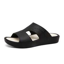Casual Beach & Home Slippers - Black - View 3